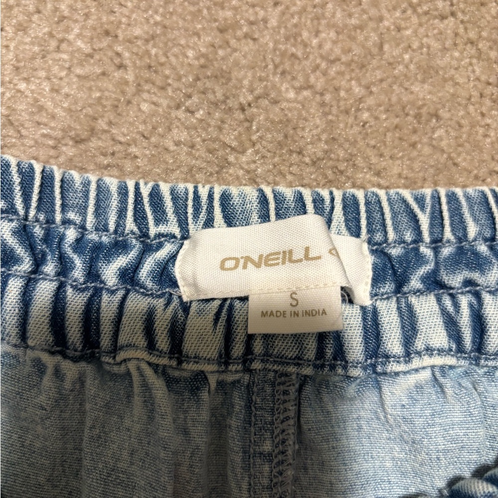 O'Neill Light Blue Denim Drawstring Pocket Shorts - Picture 4 of 4